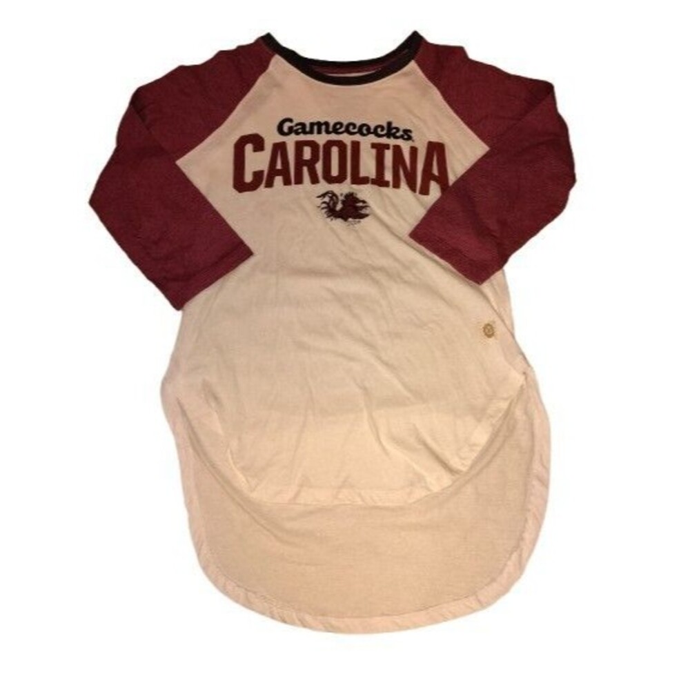 Three Square South Carolina Gamecocks Baseball Tee Shirt Raglan XL Burgundy...